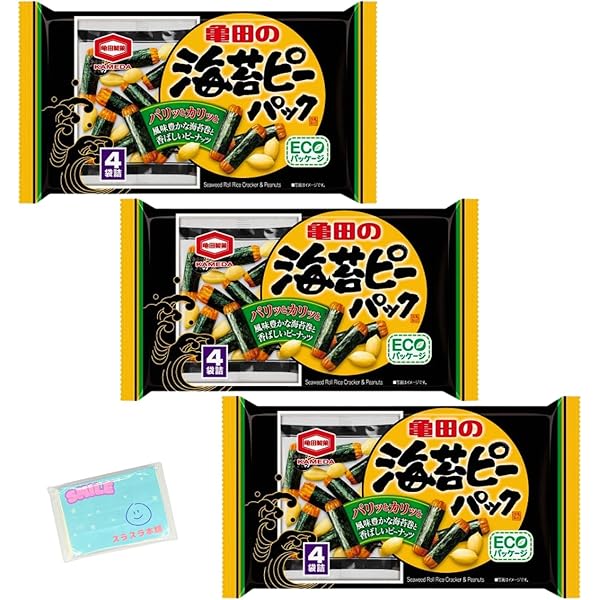 Amazon.co.jp: 亀田製菓 海苔ピーパック 4袋詰85g ×12 : 食品